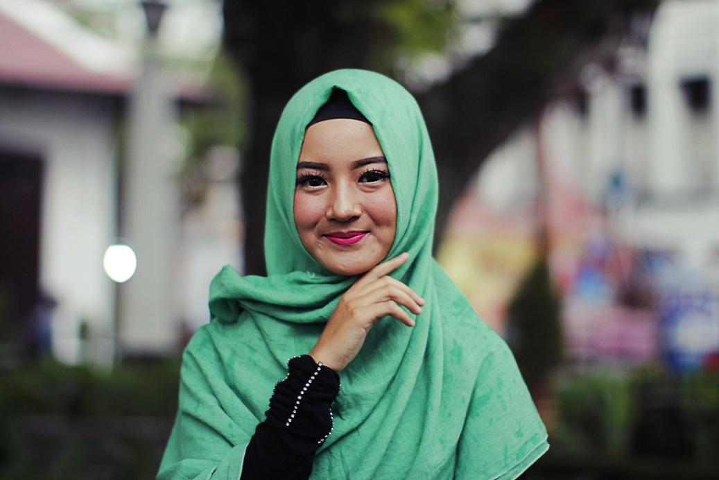 Woman Wearing Green Hijab Smiling